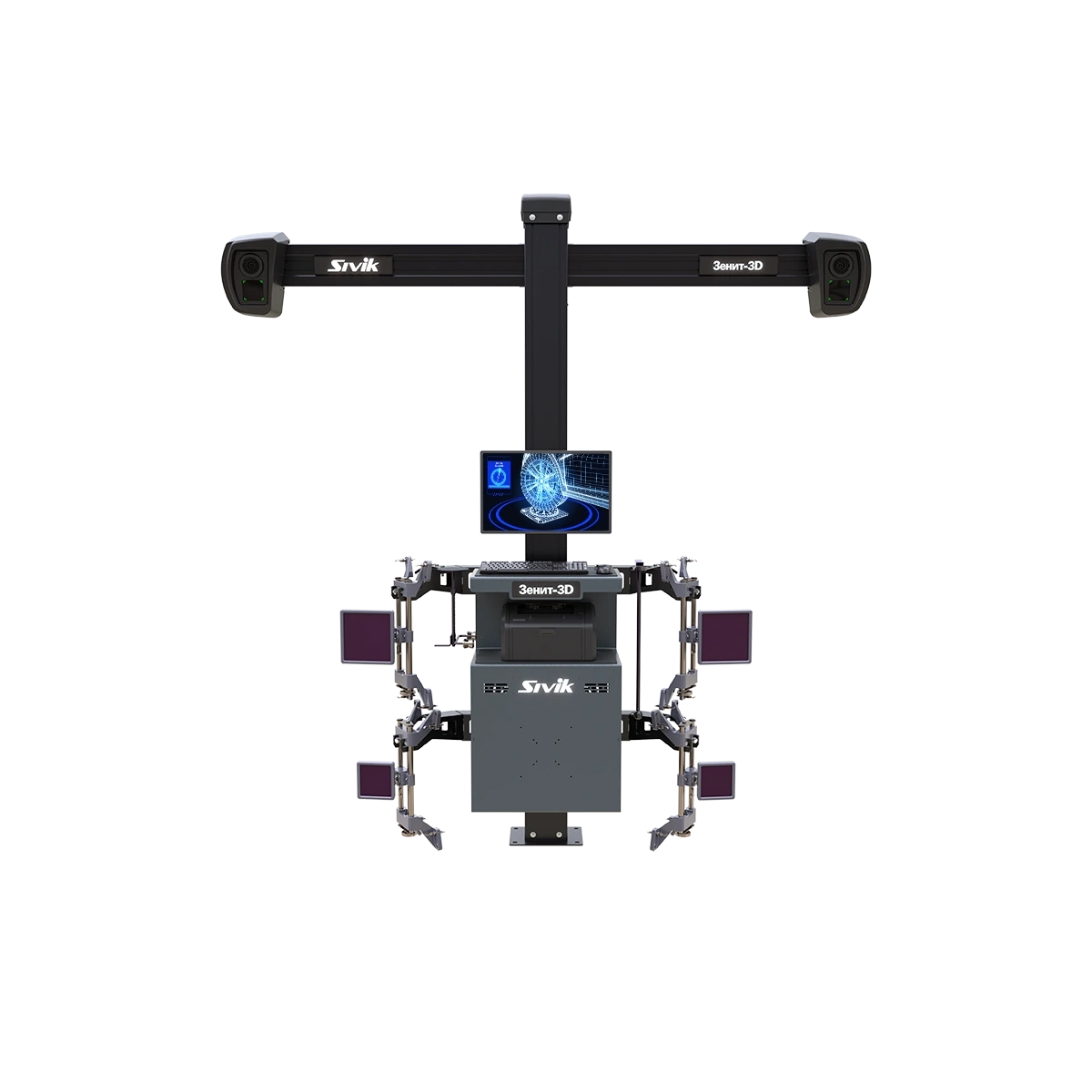 картинка Стенд регулировки развала схождения Зенит-3D ТЛ2ПС. Сенсорный монитор Sivik